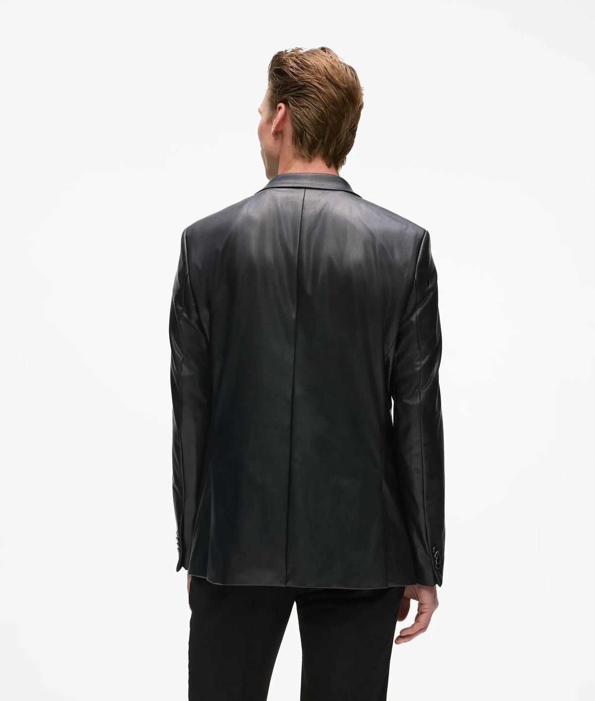 Slim-fit faux-leather jacket