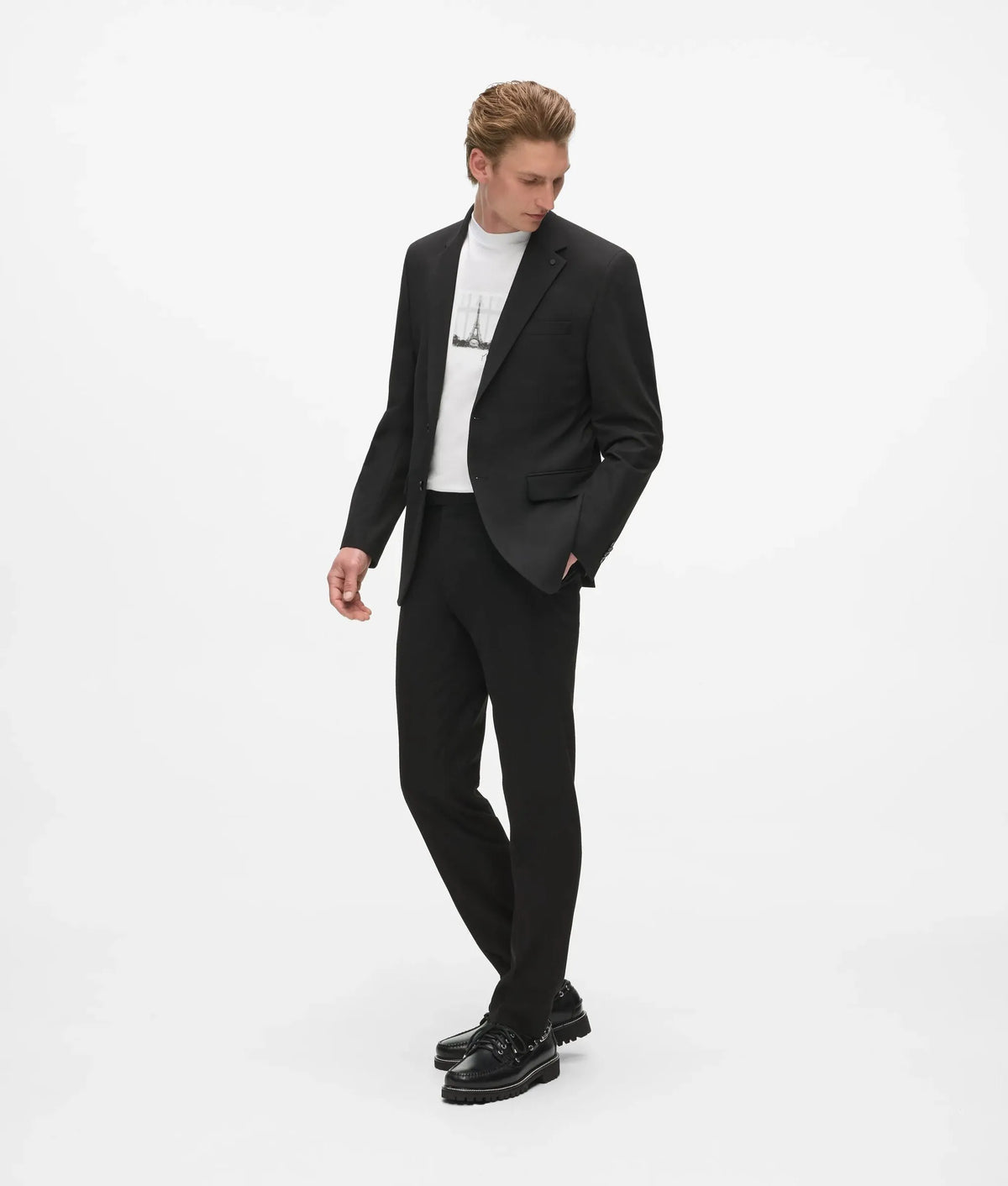 Slim-fit Monogram pin suit jacket