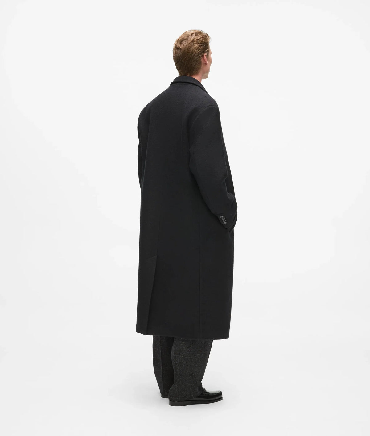 Long double-breasted coat