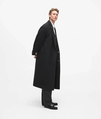 Long double-breasted coat