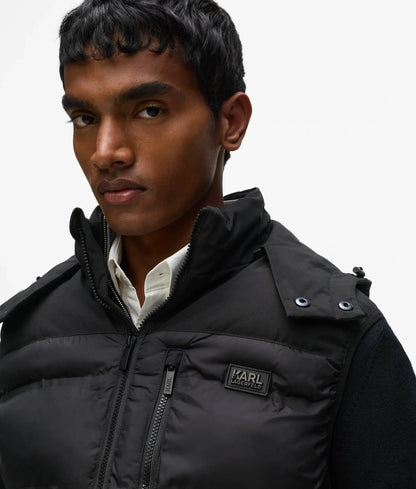 Hooded padded gilet