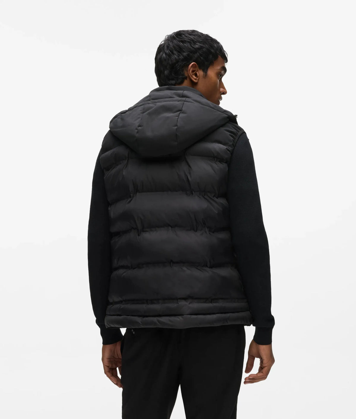 Hooded padded gilet