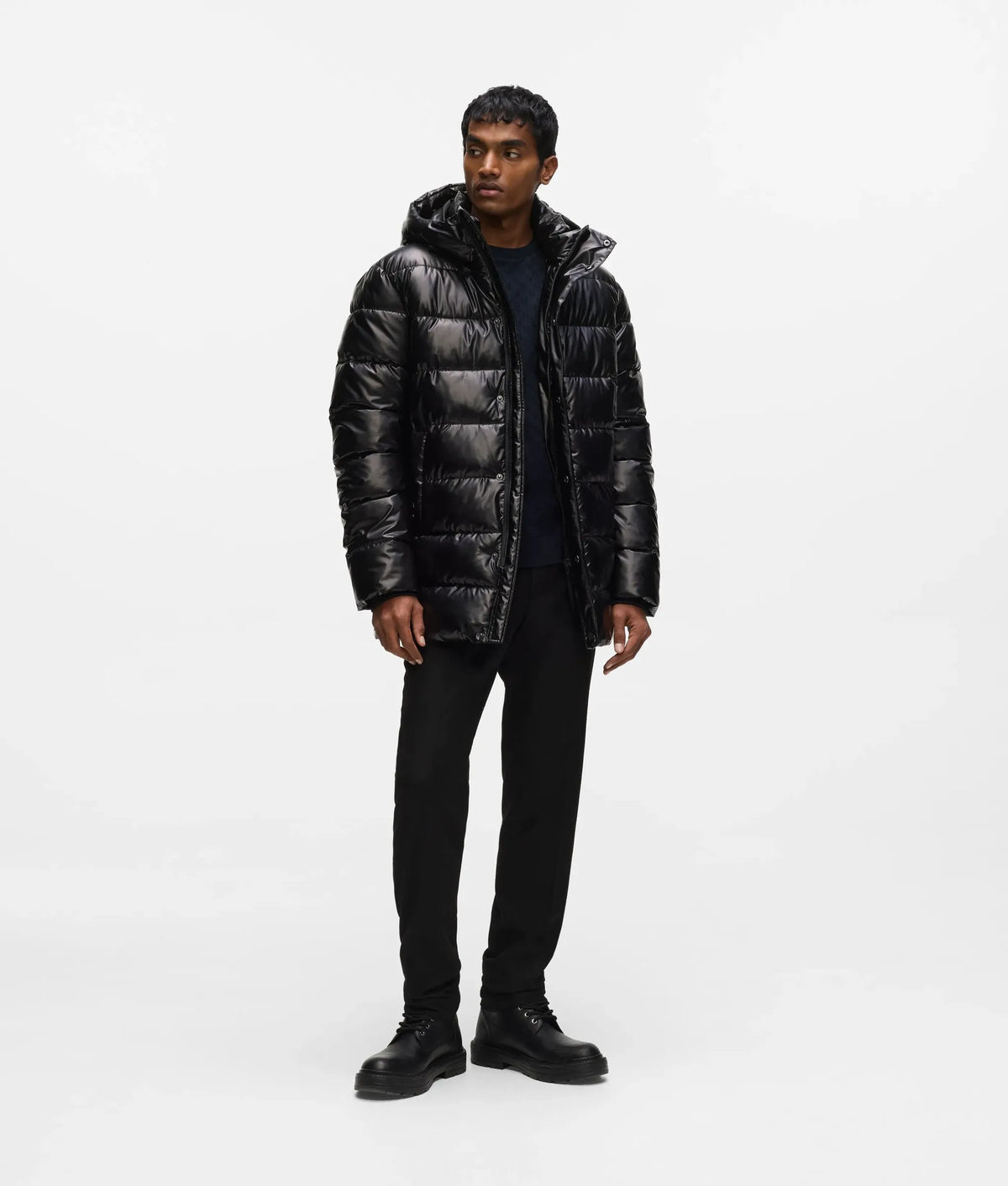 Hooded padded parka