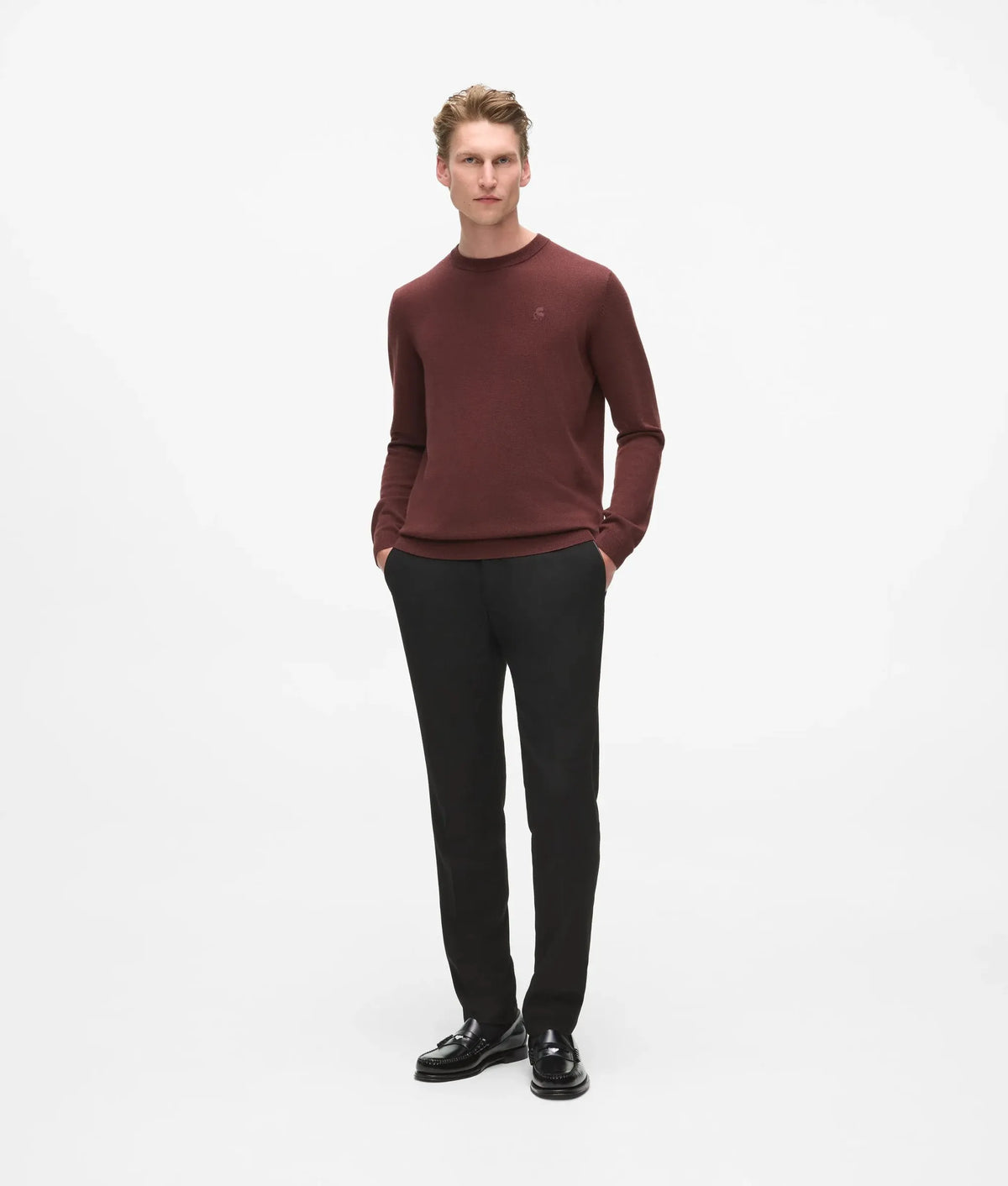 Wool crew neck sweater