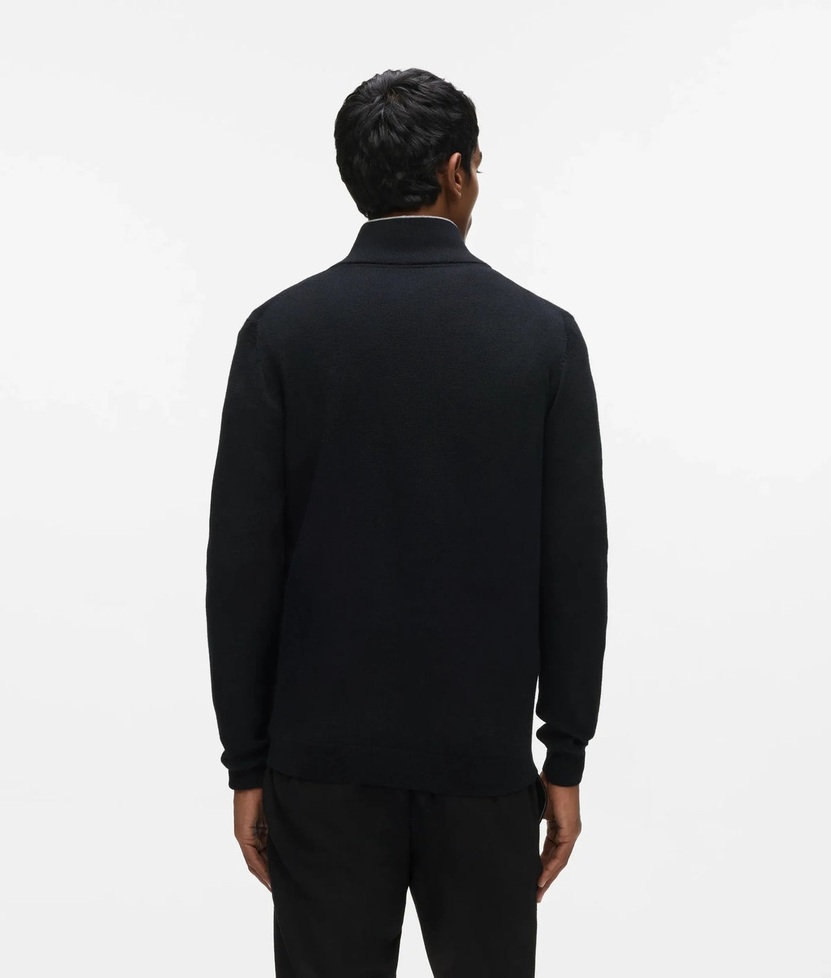 Wool zip-up cardigan