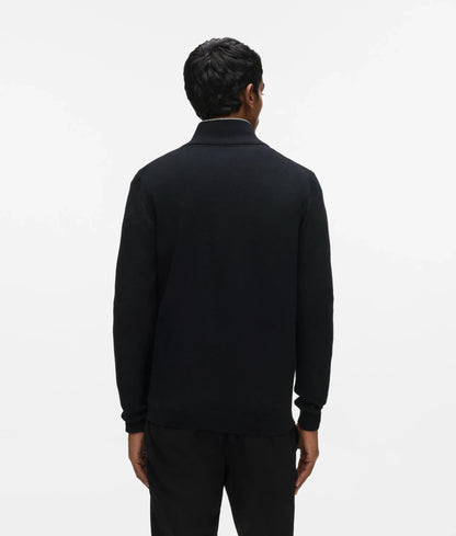 Wool zip-up cardigan
