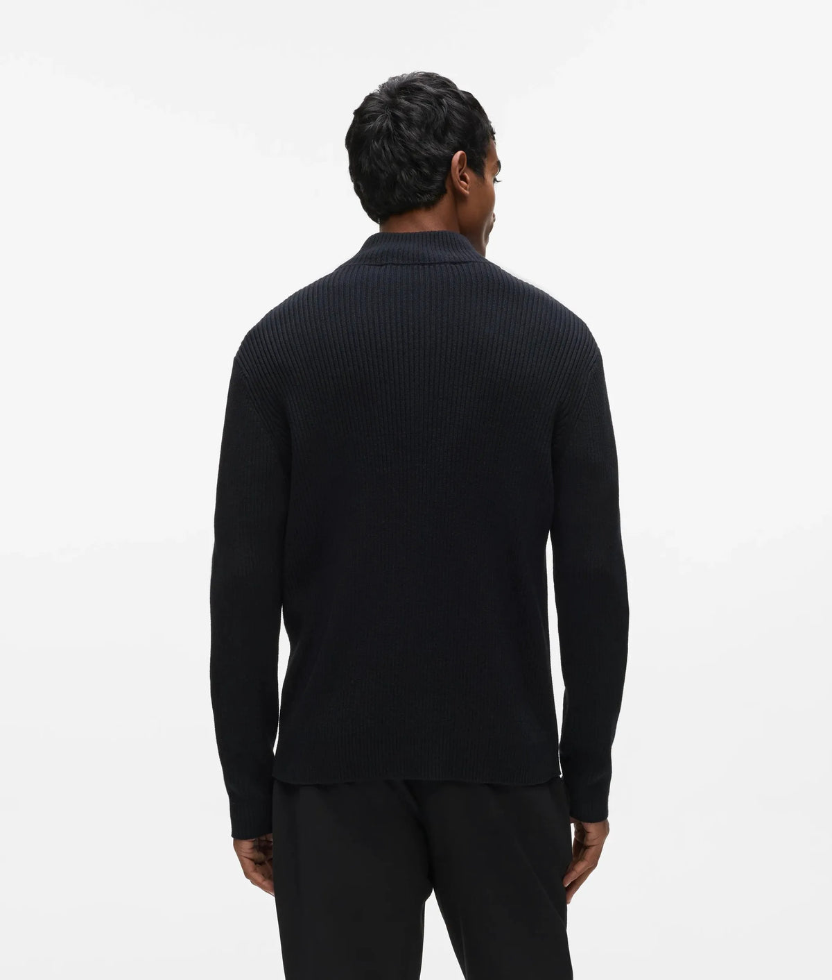 Knitted zip-up cardigan