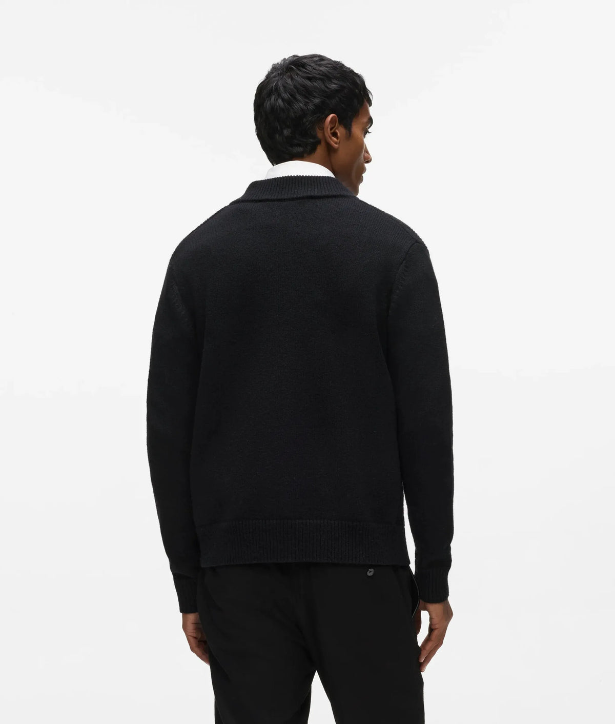 Cable-knit zip-up cardigan