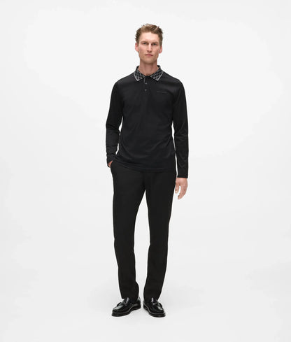 Monogram collar polo shirt