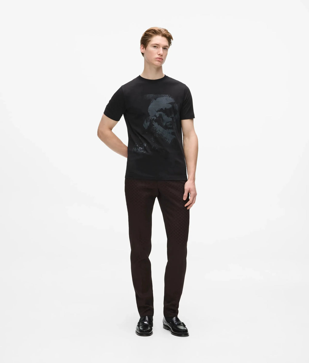 Karl portrait print T-shirt