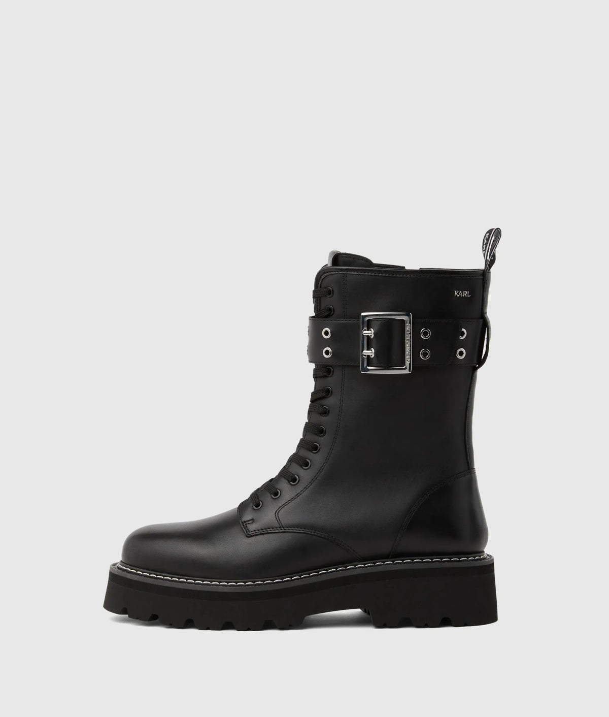 Kyla lace-up buckle boots