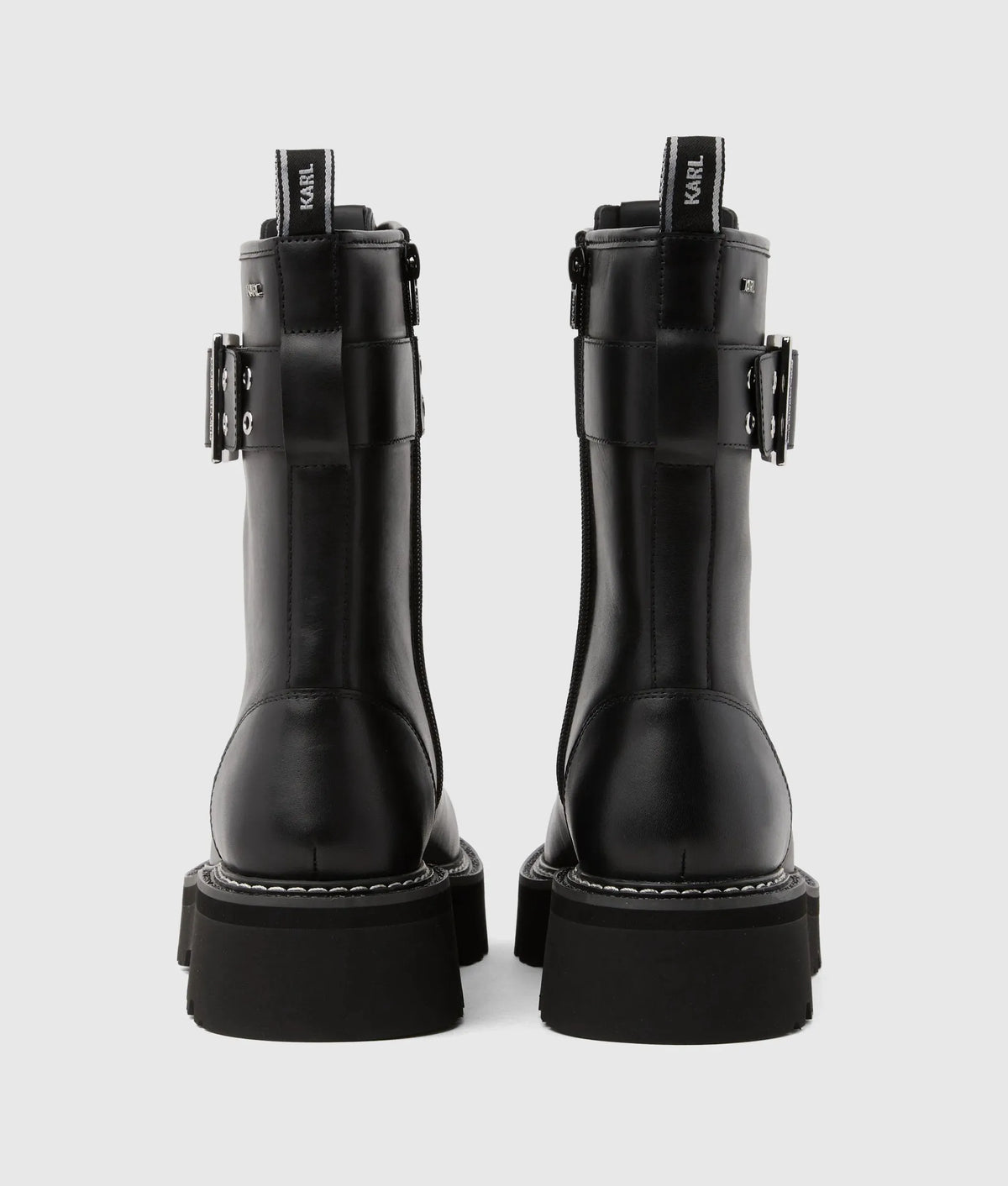 Kyla lace-up buckle boots