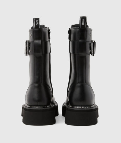 Kyla lace-up buckle boots