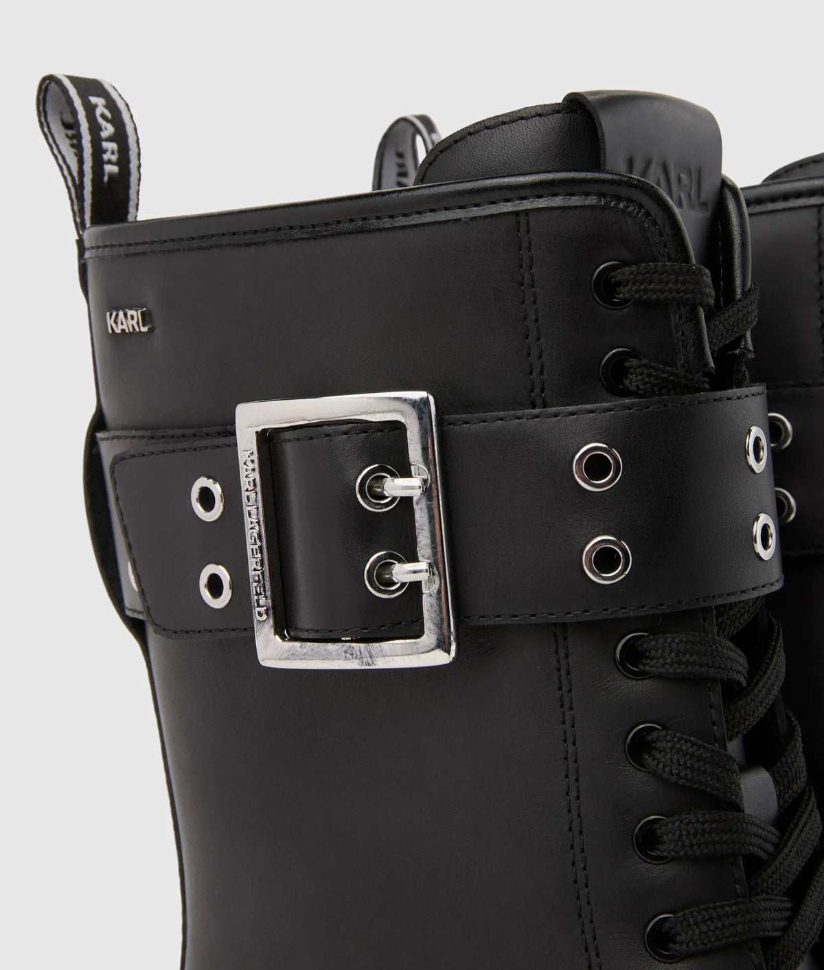 Kyla lace-up buckle boots