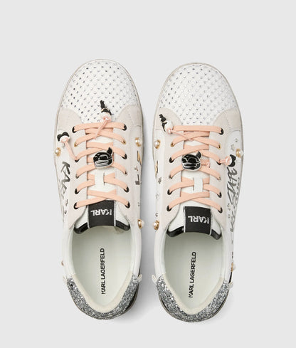 Skool Karl quote studded sneakers