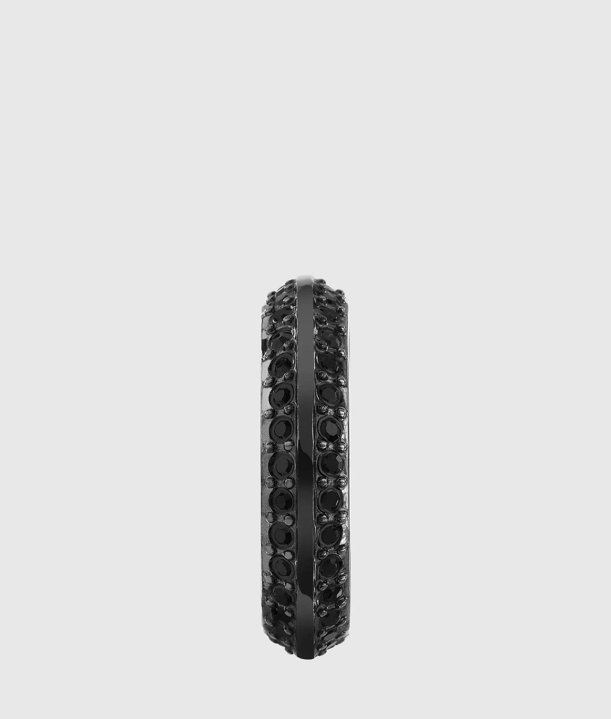Gunmetal crystal ring