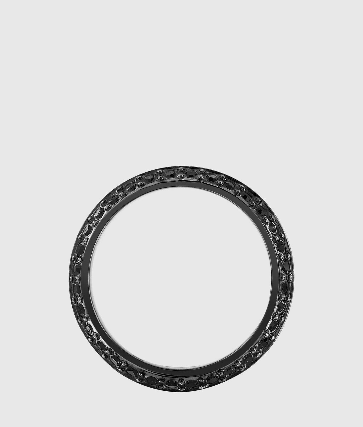 Gunmetal crystal ring