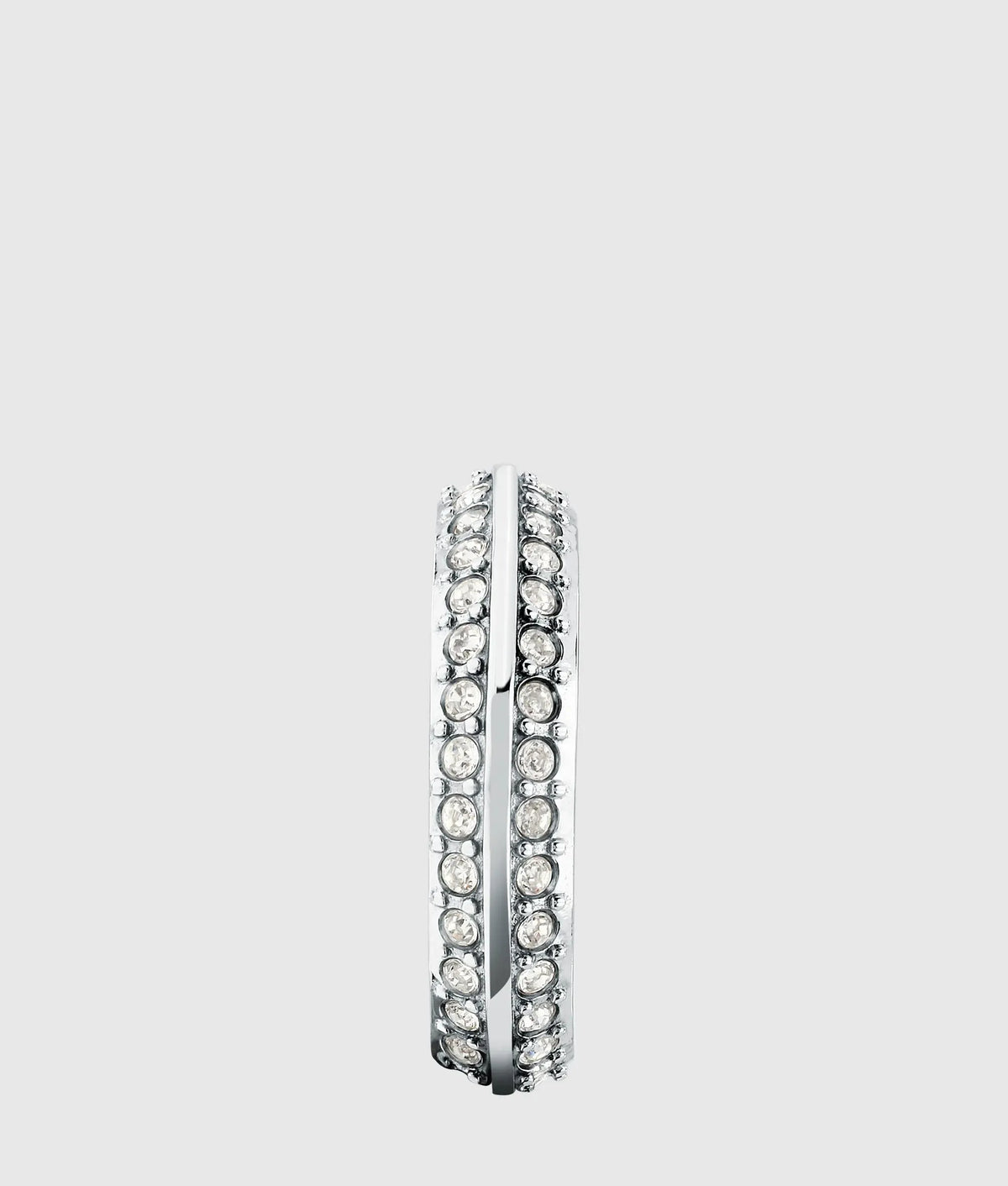 Silver crystal ring