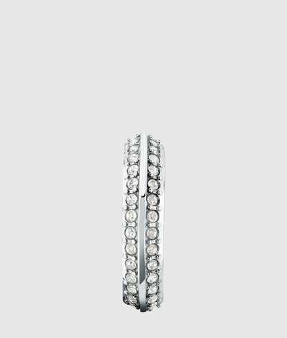 Silver crystal ring
