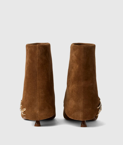 Pasha fold-down suede ankle boots