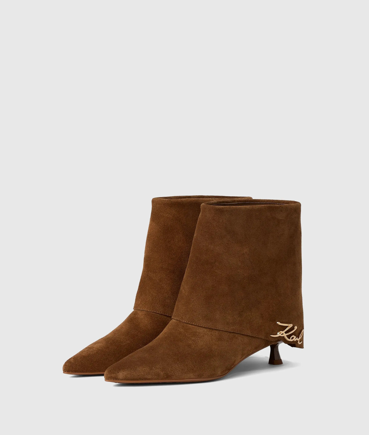 Pasha fold-down suede ankle boots