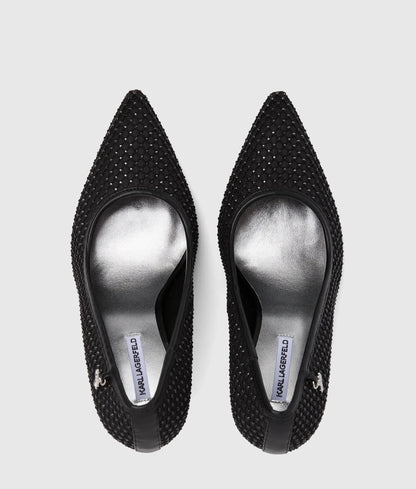 Sarabande gemstone mesh heels