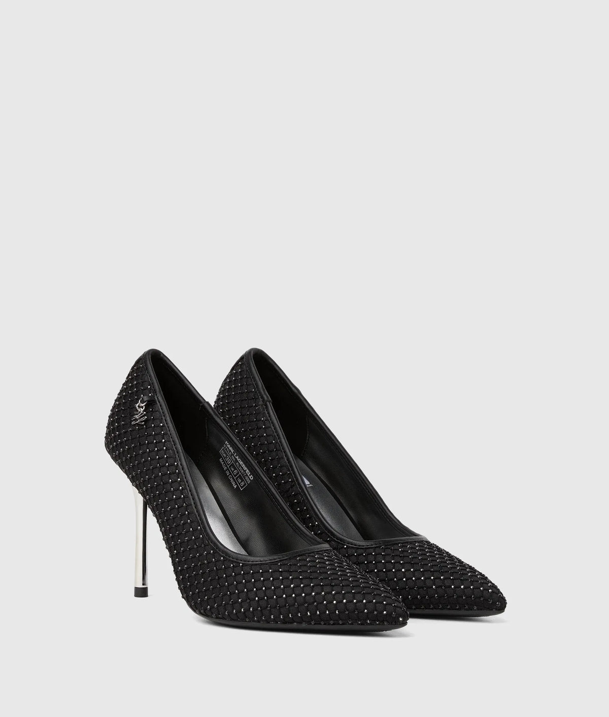 Sarabande gemstone mesh heels