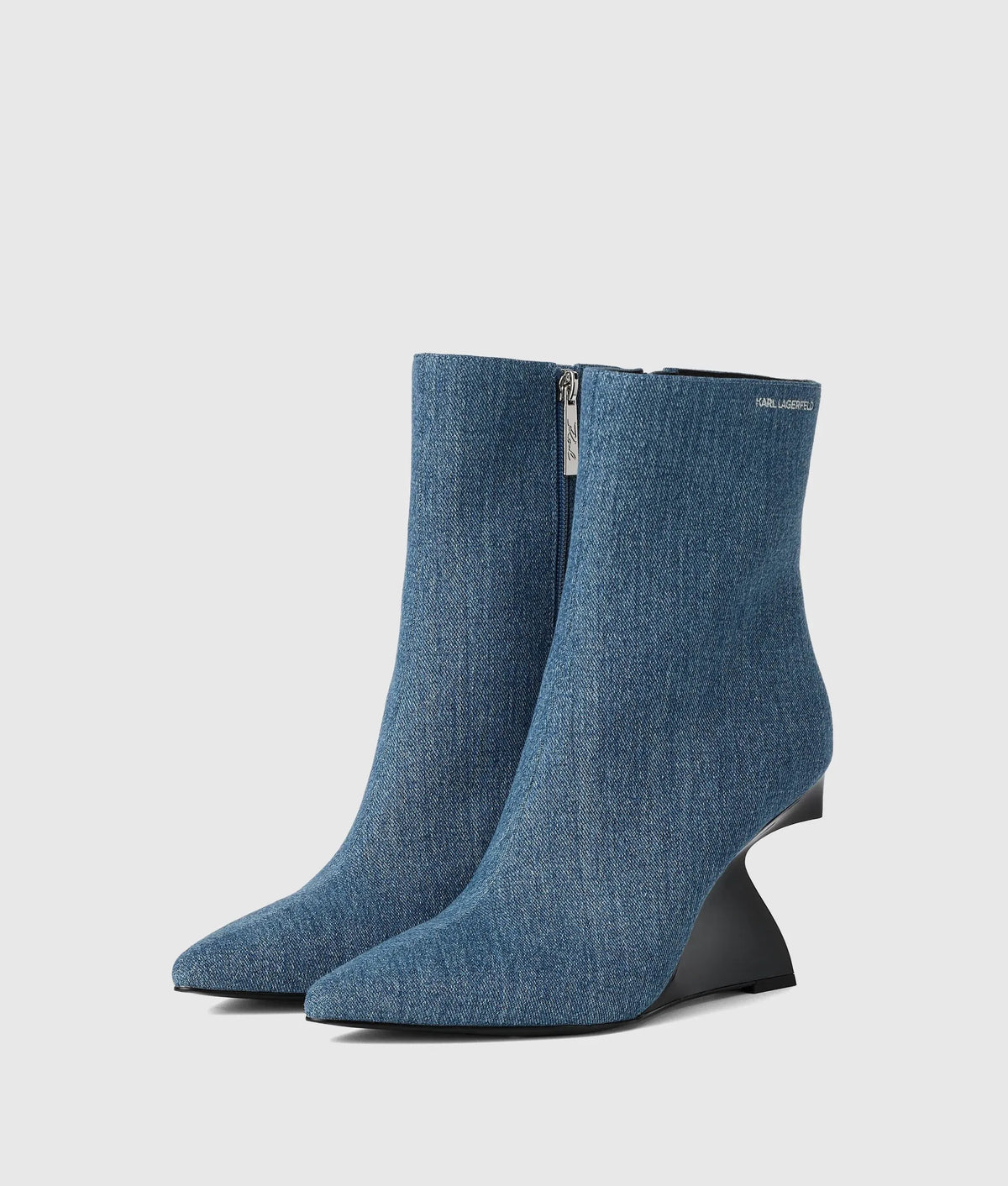 Waverely denim midi boots