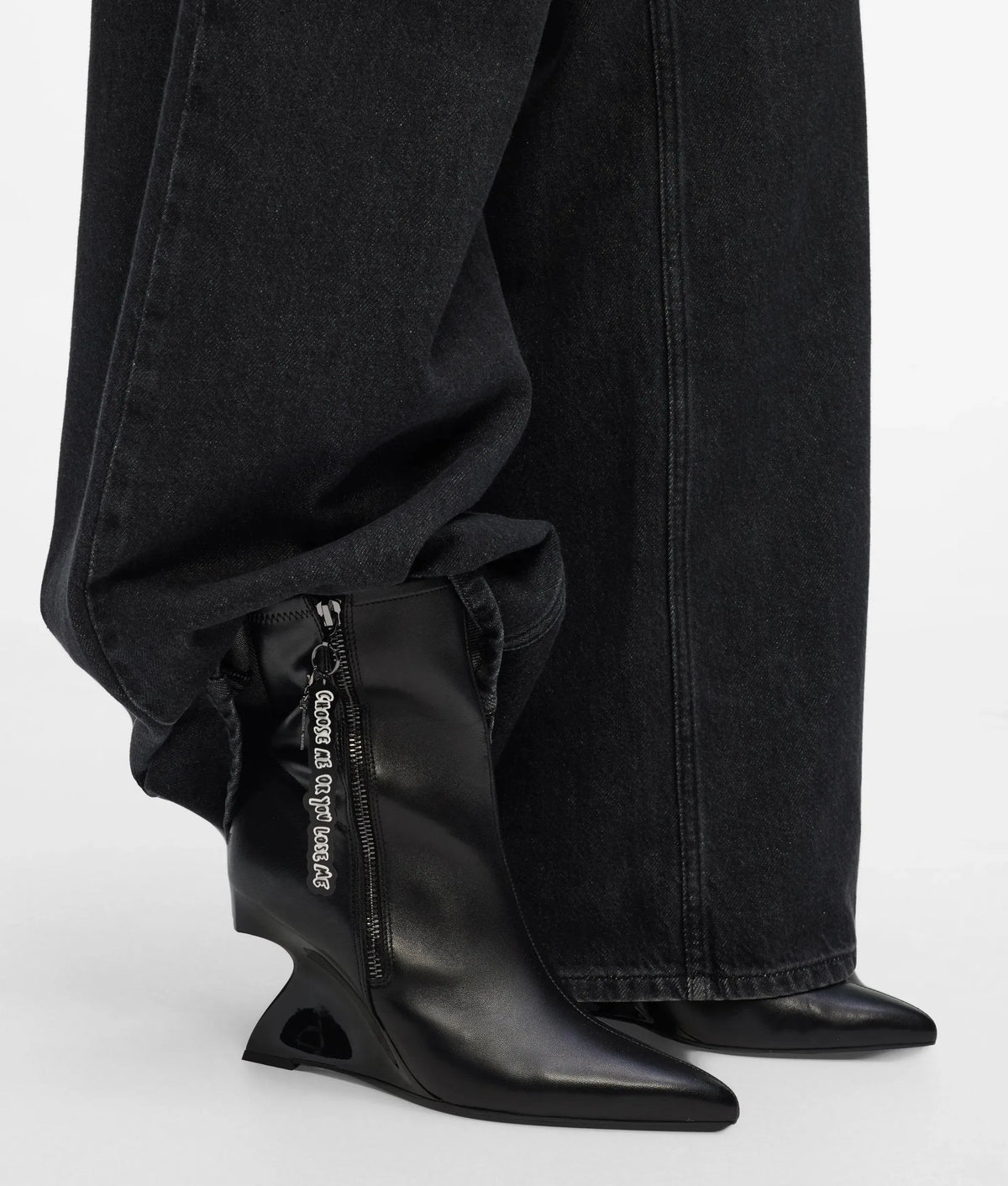 KLJ X Pietro Terzini Waverly midi zip boots