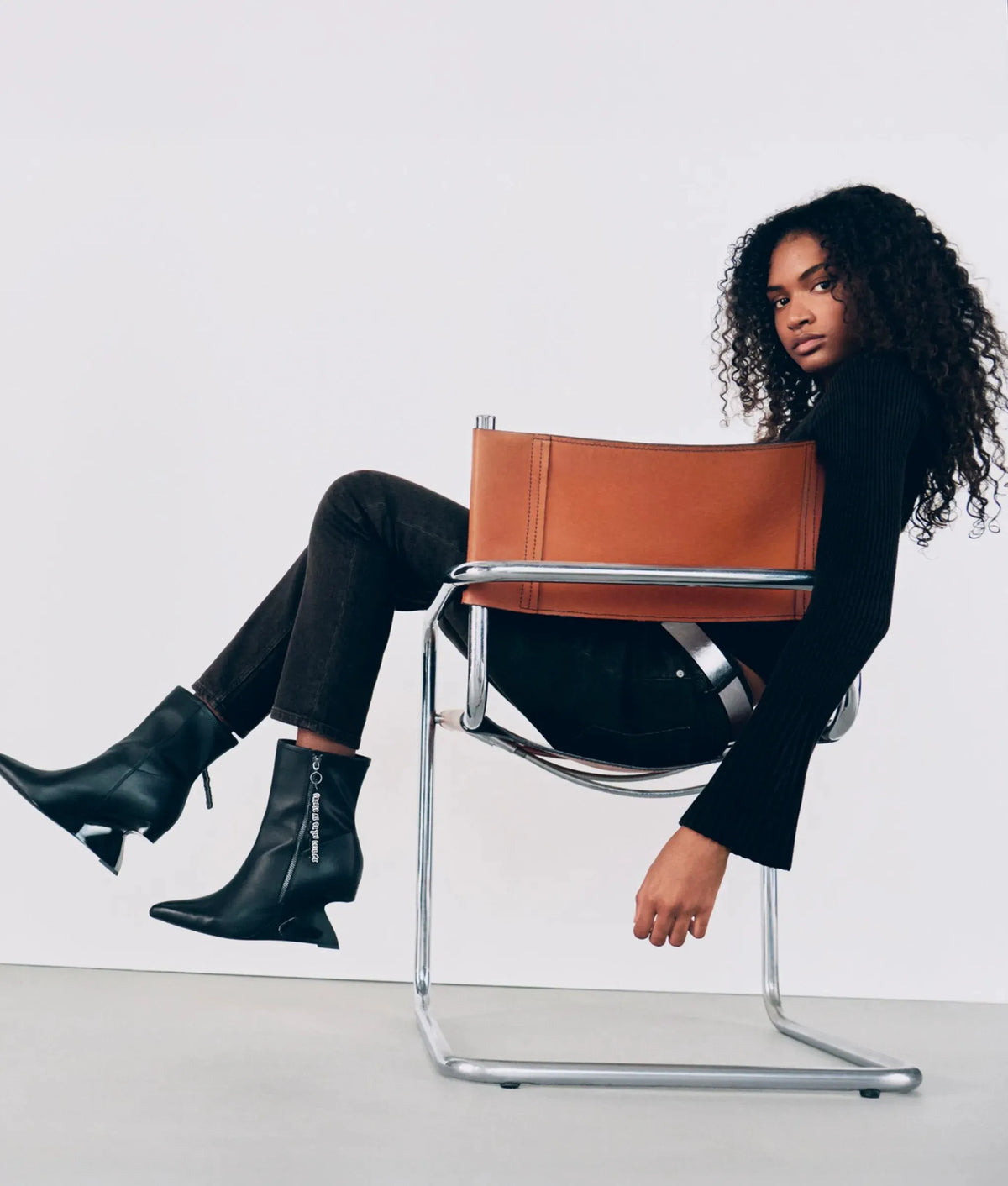 KLJ X Pietro Terzini Waverly midi zip boots
