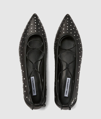 Kerrie ballerina long lace flats