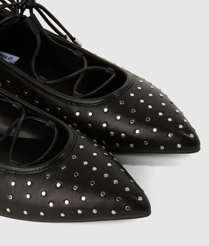 Kerrie ballerina long lace flats