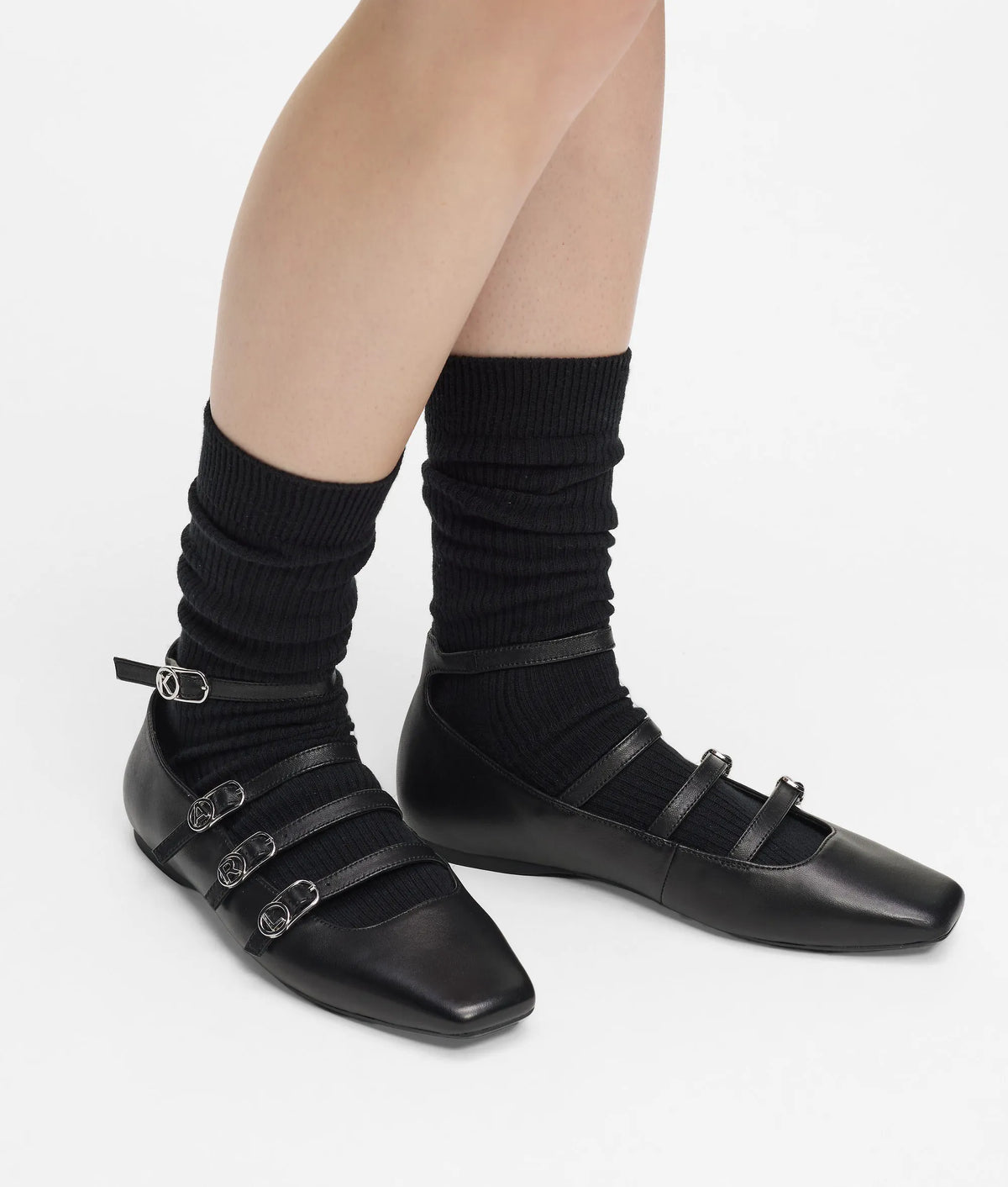 Konnie four-strap flats