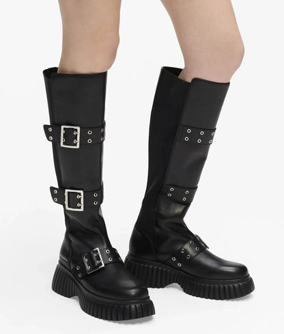 Kreeper wedge tri-buckle boots