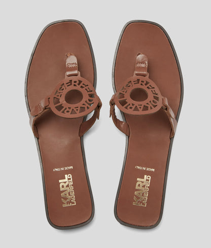 Ring logo sandals