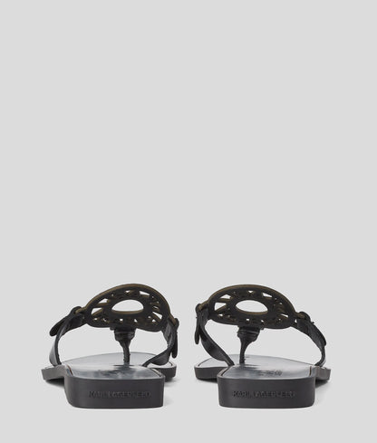 Ring logo sandals