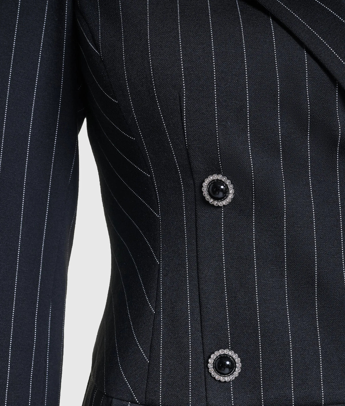 Pinstripe knitted blazer dress